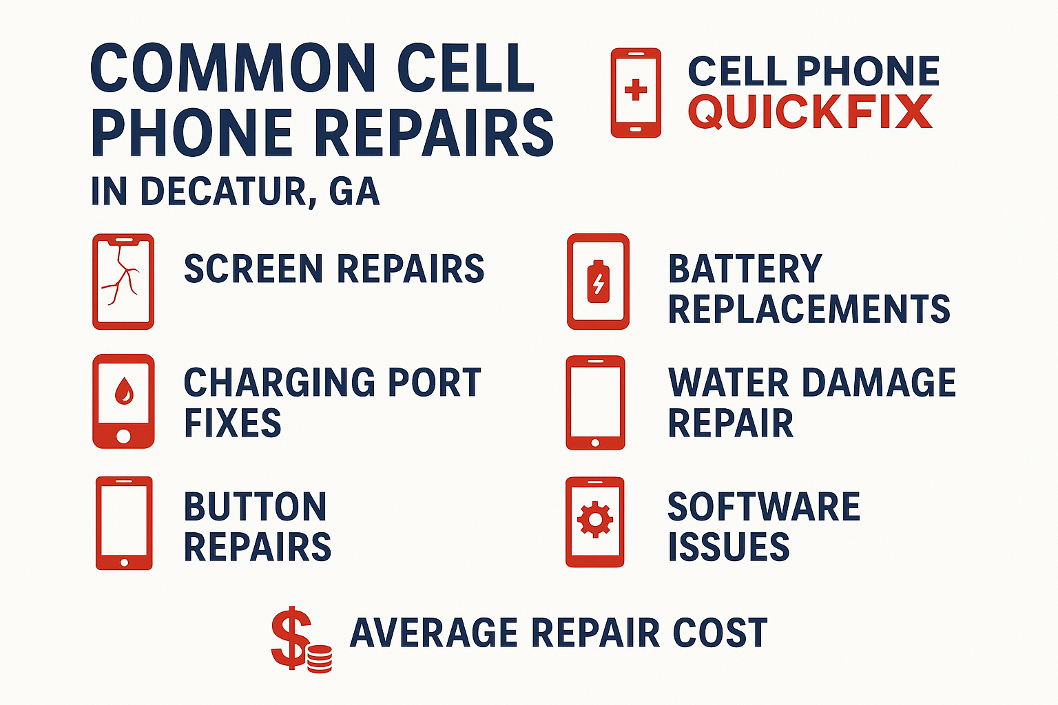Most Common Cell Phone Repairs: Your Guide by Cell Phone Quick Fix in Decatur, GA