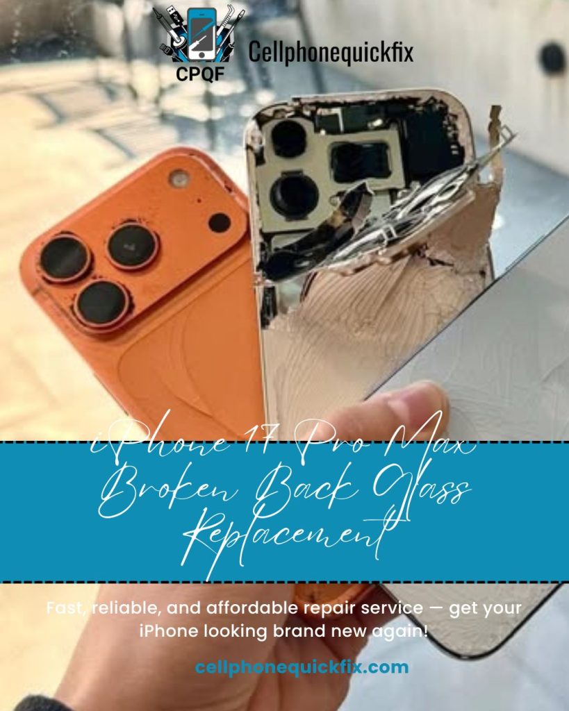 iPhone 17 Pro Max Broken Back Glass Replacement Decatur GA