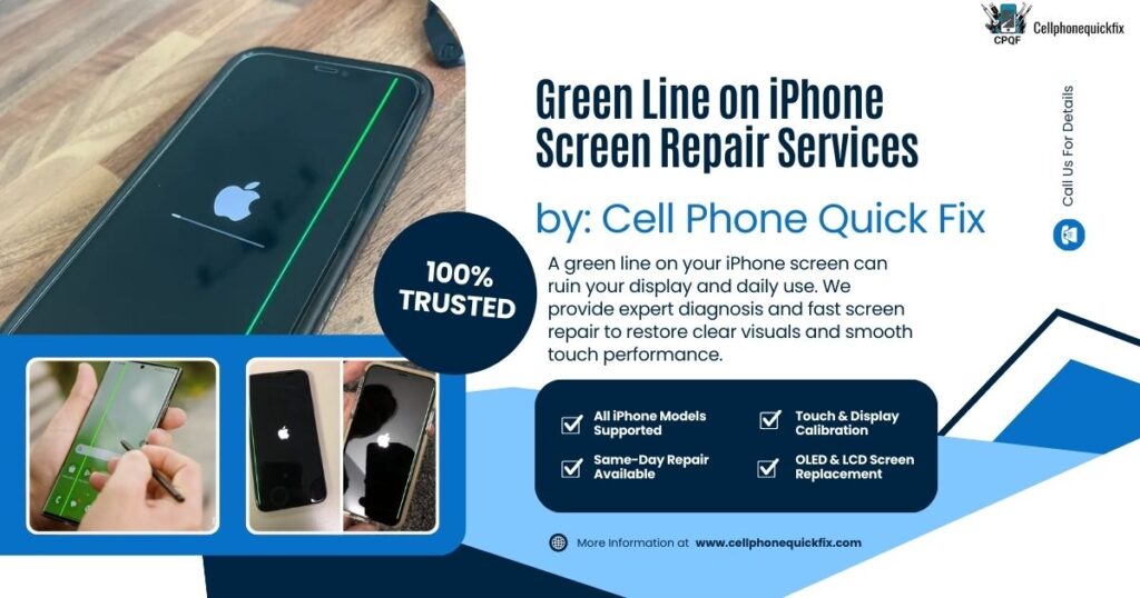 Professional Green Line iPhone Screen Repair