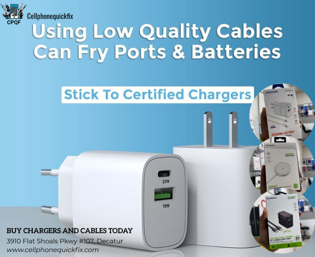 low quality charging cables damage phone