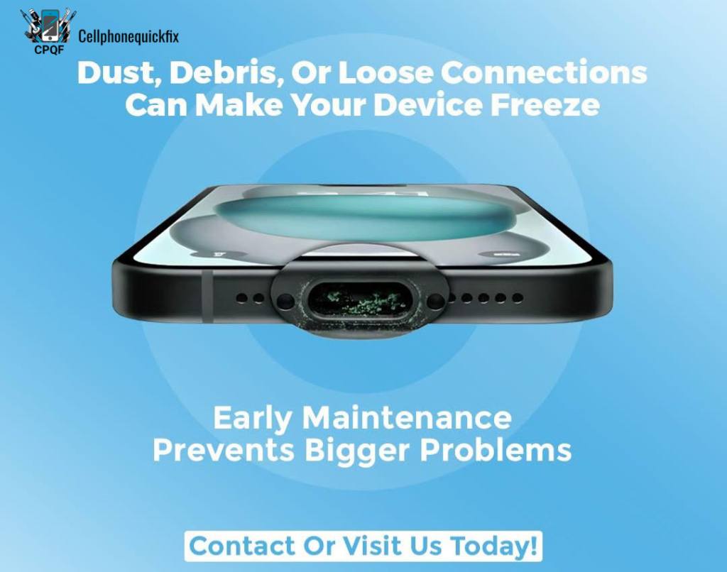 Phone freezing due to dust and loose connections
